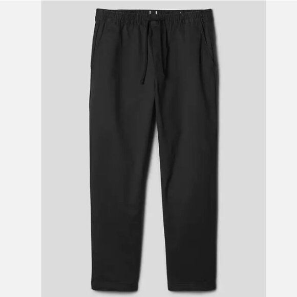 GAP GapFlex Easy Essential Pants Black Size Large Elastic Tie Waist RT$60 NWT - Picture 5 of 12